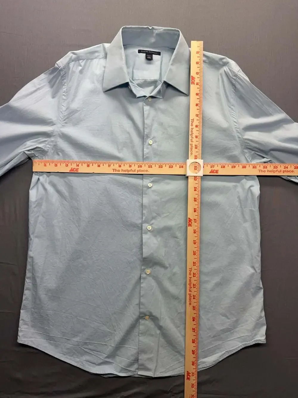 Banana Republic Mens Long Sleeve Stretch Dress Shirt Light Blue Size Large
